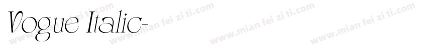 Vogue Italic字体转换